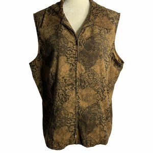 Vintage Briggs Sleeveless Zipper Front Vest 12PE